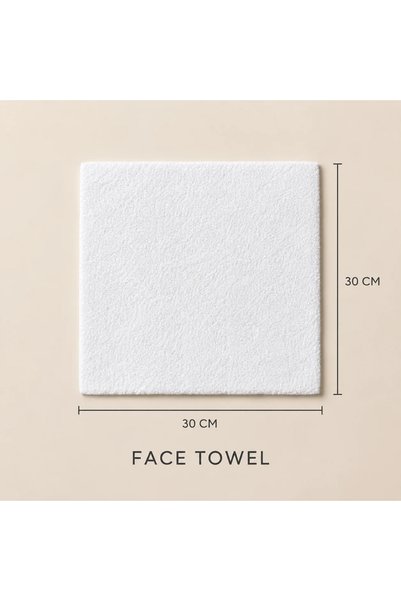 The Cotton Connection Terry Cotton Face Towel - Super Soft | Pack of 6 | High Absorbent Premium Quality