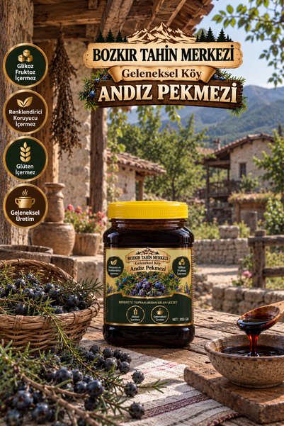 Bozkır yöresel Bozkır Tahin Merkezi Geleneksel Andız Köy Pekmezi 950 gr (&kat...