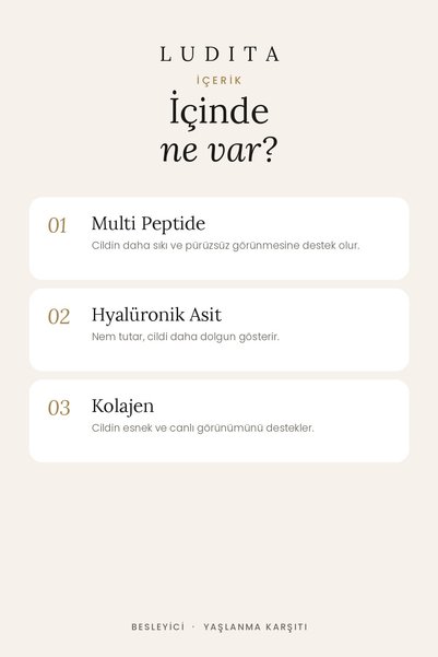 LUDITA Peptide Complex Serum – Anti-Fine Lines and Wrinkles, Intense Moisturizing