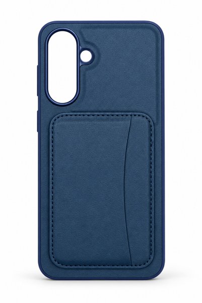 PiyasaSepeti Samsung Galaxy A27 Luxury Case with Card Holder and Stand, Navy ...