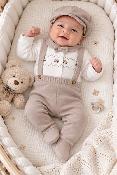 Cherub Baby Newborn Baby Boy 5-Piece Hospital Discharge Bodysuit Set with Tro...