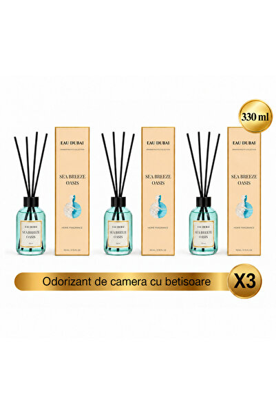 Eau Dubai Set 3x Difuzoare cu Parfum Aromatic pentru Camera, EAU DUBAI, Sea B...
