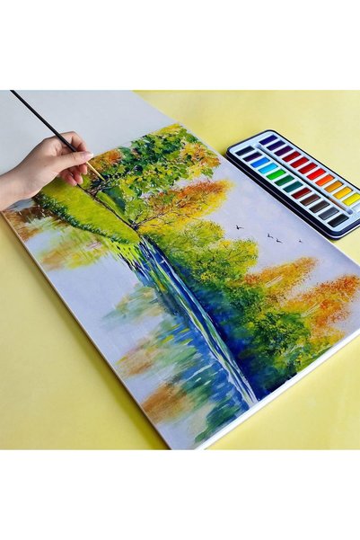 Alayjah A3 Watercolor Pad – Unleash Your Creativity Anywhere, 300 GSM Waterco...