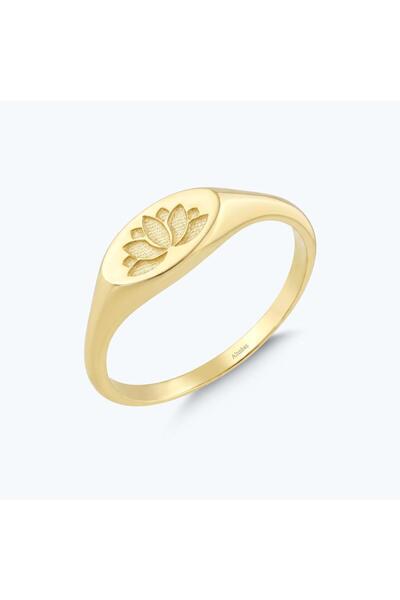 Altınbaş Altın Lotus Çiçeği Yüzük