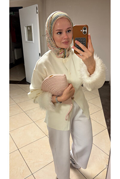 Çınar Couture ORGANİK PAMUK KÜRKLÜ HIRKA
