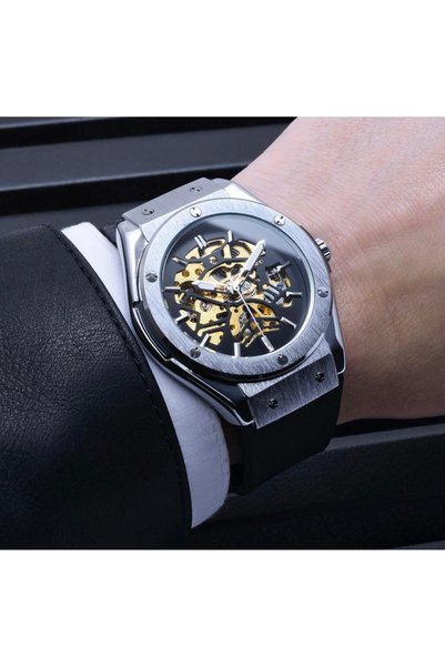 Sewor Automatic Mechanism Silicone Cord Wristwatch