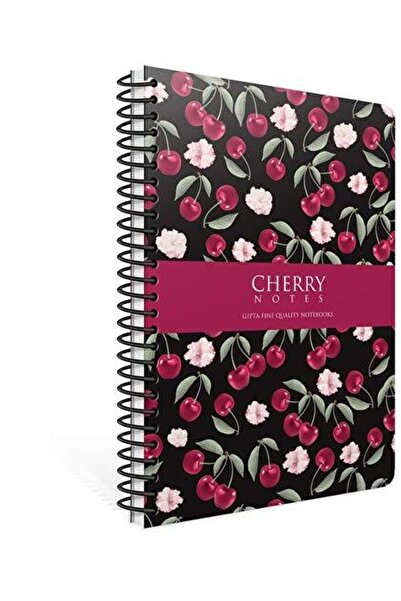 Gıpta Σημειωματάριο με σπιράλ σκληρό εξώφυλλο Cherry, χωρίς γραμμές, 17Χ24 εκ...