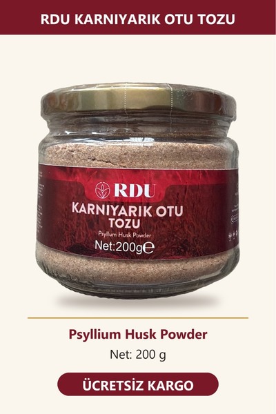 RDU Karnıyarık Otu Tozu Psyllium 100% Saf Doğal Bitkisel Lif 200 Gram