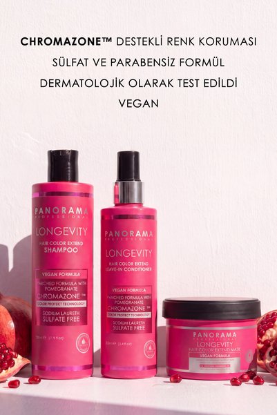 PANORAMA PROFESSIONAL Color Longevity - Shampoo for Colored Hair - Chromazone ™   Nar Pigmentli Paint Protection - Sulfate-Free and Paraben-Free