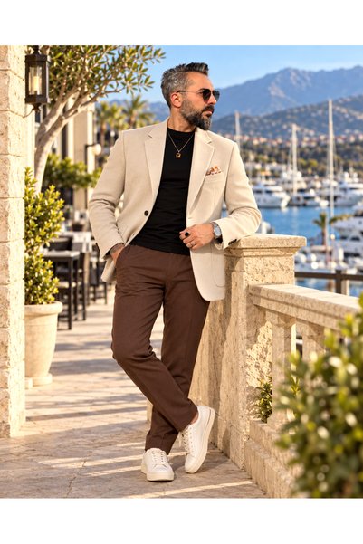 higo Men's Riviera Prestige Slim Fit Blazer Jacket