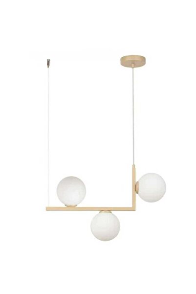 LightPlanet Candelabru modern de tavan, alb, tip glob, cu 3 lumini, E27 x 3