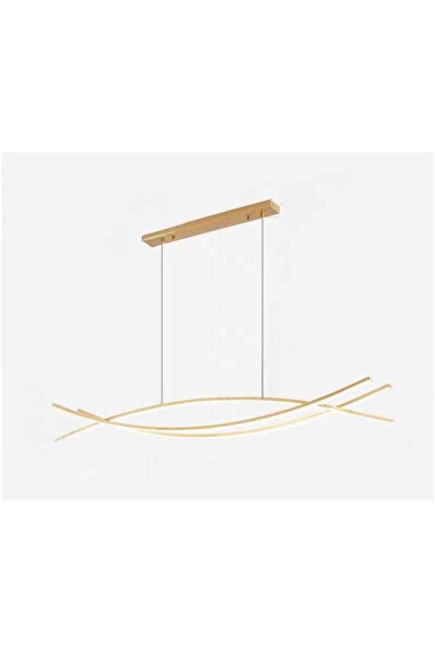 LightPlanet Plafonieră LED aurie, 120 cm, Telecomandă, 3 culori de lumină, 80 W