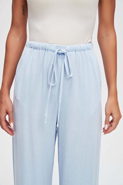 Livia Solid Drawstring Wide-Leg Pants