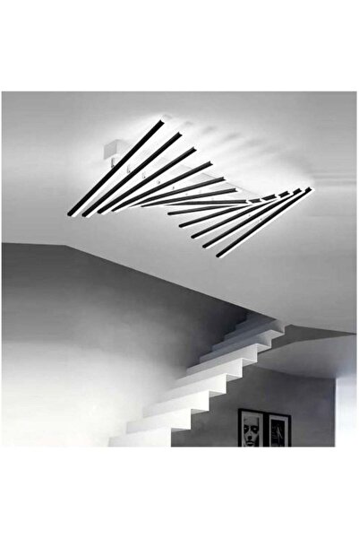 LightPlanet Lustra LED Minimalist Lumina Reglabila Alb+Negru, Telecomanda