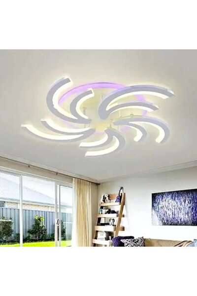 LightPlanet Plafonieră LED cu 5 lumini, RGB, reglabilă, cu telecomandă Wi-Fi,...