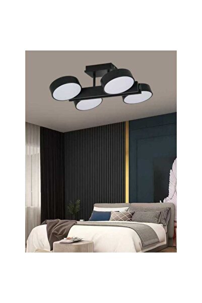 LightPlanet Plafonieră LED dimabilă, cu WiFi și telecomandă, 42 × 35 cm, negru