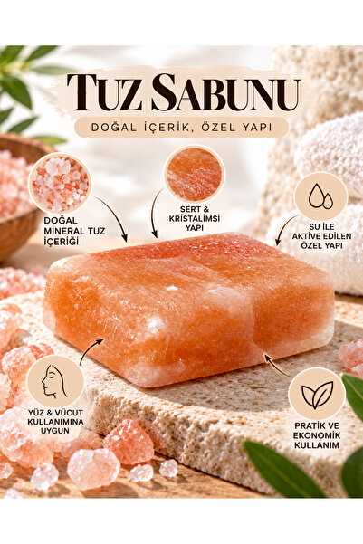 Aslı Bu Tuz Sabunu Doğal %100 Himalaya Tuz Sabunu