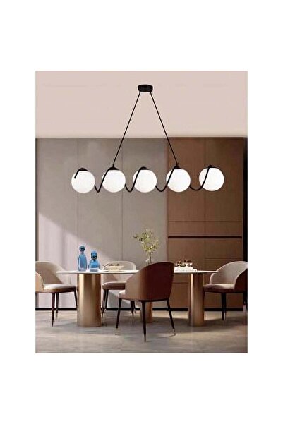 LightPlanet Lustră LED modernă 5xE27, 100 × 90 cm, negru