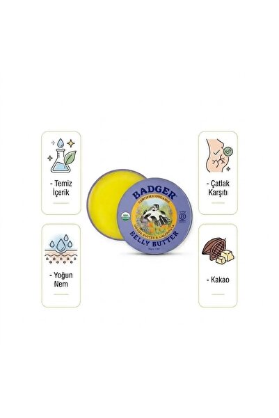 Badger Karın Bölgesi Nemlendirici Krem / Belly Butter