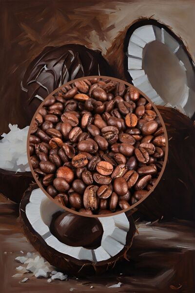Mim and More Chocolate & Coconut Coffee – Çikolata ve Hindistan Cevizi Aromalı Çekirdek Kahve 200 gr
