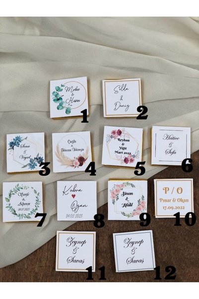 Masalsı Concept 48 Adet Kutusuz Dökme Çikolata Düğün - Nişan - Söz - Bebek - Kız Isteme