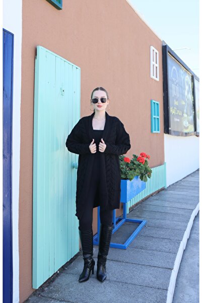 NİSUM MODA Nisum Hair Knitted Thick Cardigan