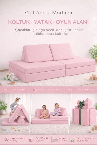SABY Katlanabilir Çocuk Koltuğu | Yatak & Minder – Çok Amaçlı Modüler Tasarım
