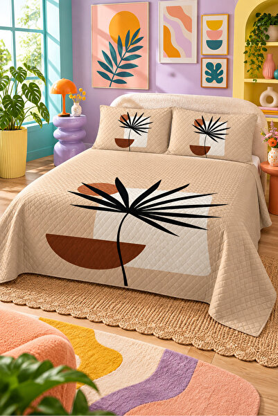 Evmila Abstract Pattern Double Printed Pique (200x220 Cm)