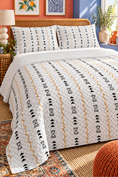 Evmila Modern Pattern Double Printed Pique (200x220 Cm) Colorful