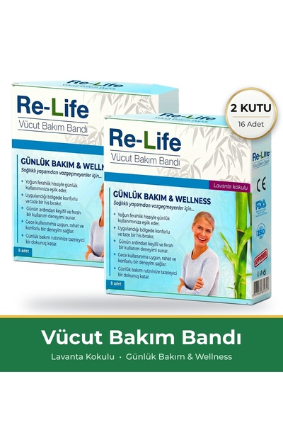 Relife Detoks Ayak Bandı Detoks Bant Re-life %100 Doğal Ürün 2 Kutu 16 Adet