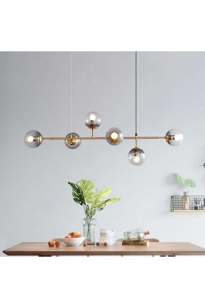 edc LED Chandelier with 6 X e14 Amber Glass Bulbs Not Included
