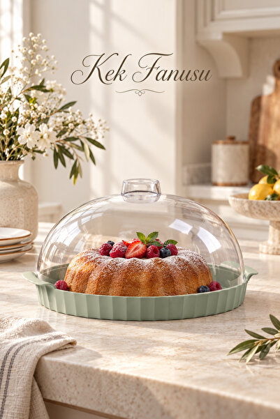 Okyanus Home Coliseum Green Round Cake - Cake Jar