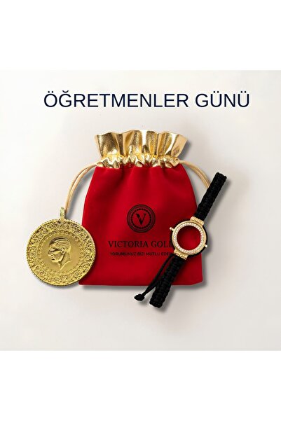 Victoria Çeyrek Altın Eski Tarihli (Öğretmenlere Özel Bileklik Hediye)