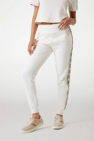 Guess Britney Jogger Punto Milano 300 Kadın Krem Rengi Eşofman Altı