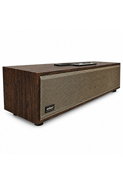 Andowl Boxa Bluetooth din LEMN, 2000mAh, culoare - Lemn de Nuc Inchis Wenge