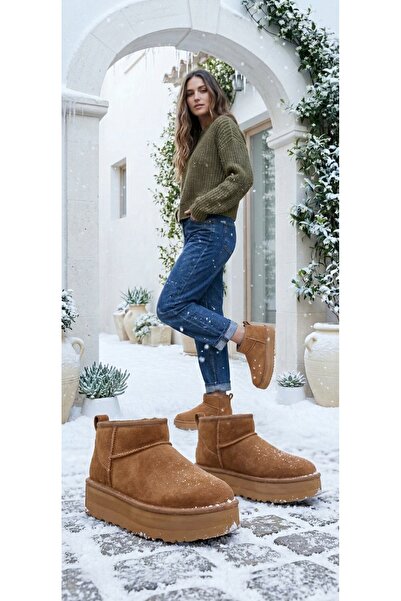 Demashoes Μίνι μποτάκια χειμερινού τύπου με ψηλό τακούνι, με χοντρή σόλα, από...