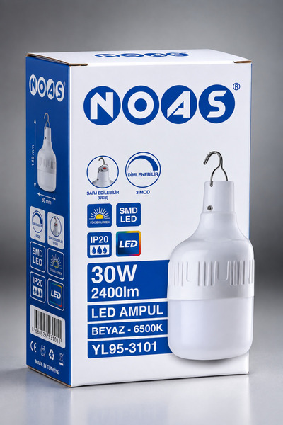 30 W Şarjlı Ampul