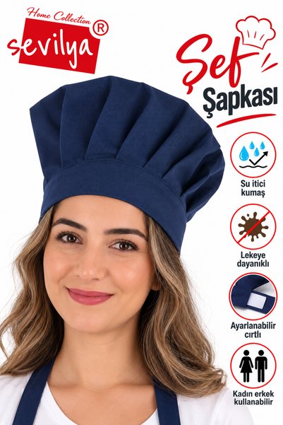 sevilya Adjustable Chef's Beret Adjustable Chef's Hat Chef Hat Patterned Chef Hat