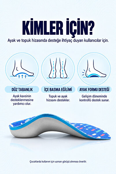 MediGel MG17 - UCBL | Ayak Yapısını Düzelten, Düz Tabanlar Için Ayağı Kavrayan 3/4 Ark Destekli Ortopedik Iç Tabanlık