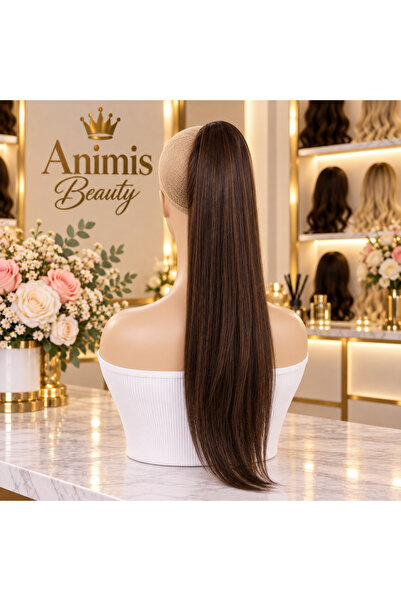 animis beauty Extensie de par Ciocolatie, 60 cm cu prindere pe coc, fibra Pre...