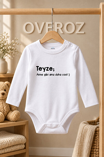 Overoz 100% Cotton Auntie Like a Mother but Cooler Baby Bodysuit Long Sleeve ...