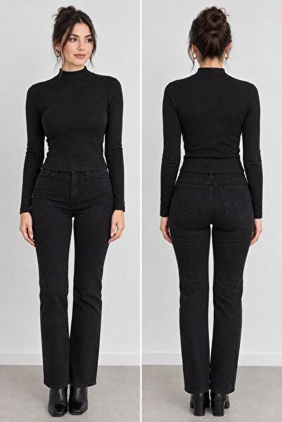AL&SU BUTİK Stand Collar Body Sweater