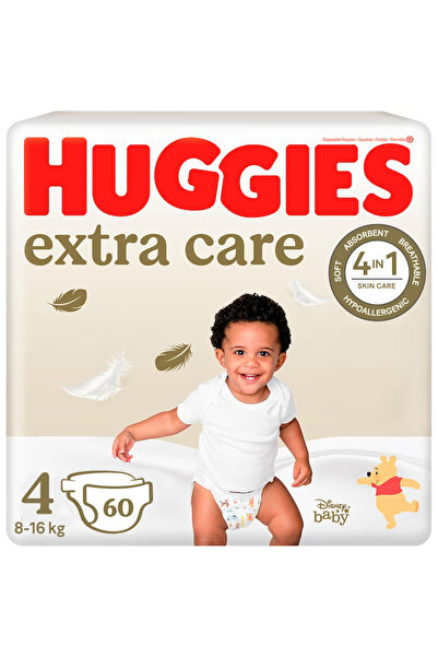 Huggies scutece extra care 4, 8-16 kg, 60 buc