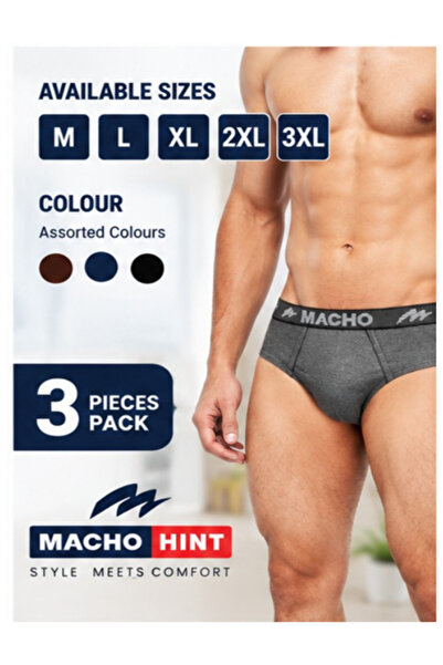 Macho HINT Metro Brief – Assorted Color (3 Pc)