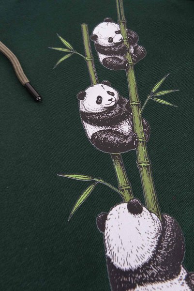 Tarrzzcom Unisex Design Sweatshirt Panda Design Hooded Sweatshirt