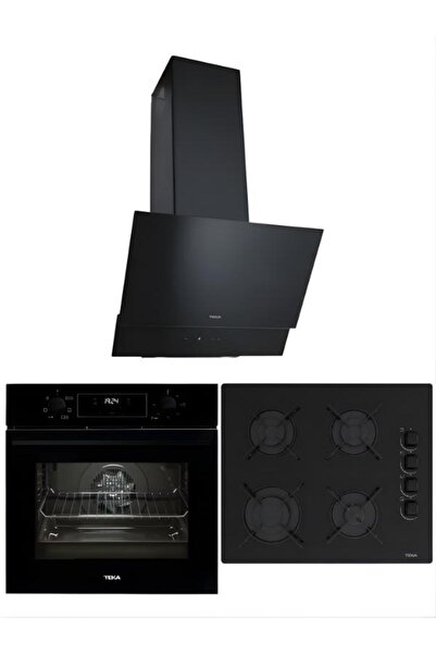 Teka Chef 5 Siyah Ankastre Set (GBE 64002 Ocak + HAK 625 Fırın + ATV 60 Davlu...