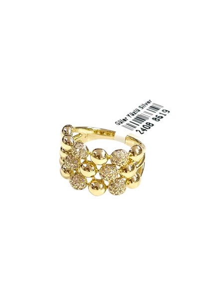 Güler Yüzlü Silver XUPING 14 MM TOP TOP YÜZÜK GOLD - 20