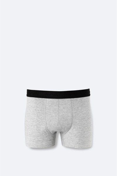Avva Erkek Gri Basic Pamuklu Tekli Regular Fit Boxer B009510