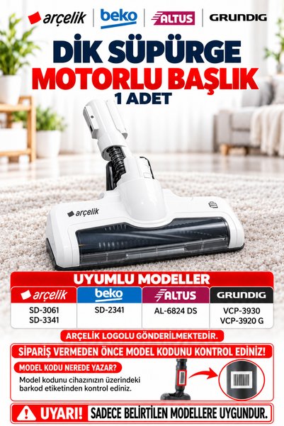 ÖZ BEYAZ EŞYA B EKO SD-2341 Şarjlı Dik Süpüge FIRÇASI (ORJİNAL YD.PARÇA)