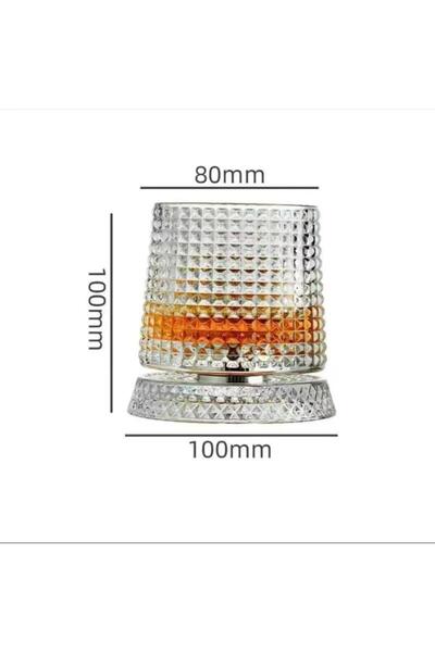 Choice1 A8 【Whiskey Glasses Rotating Whisky Glass With Glass Base 360 Rotate ...